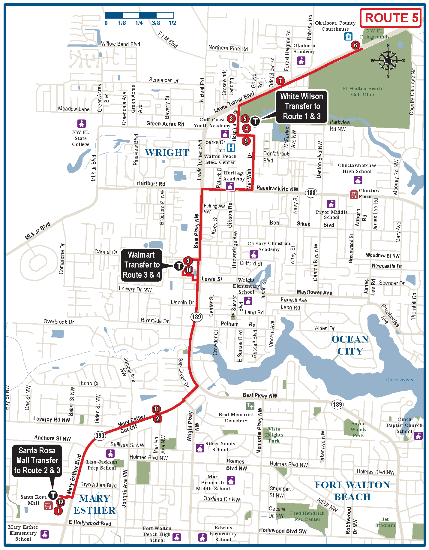 EC Rider Route 5 Map