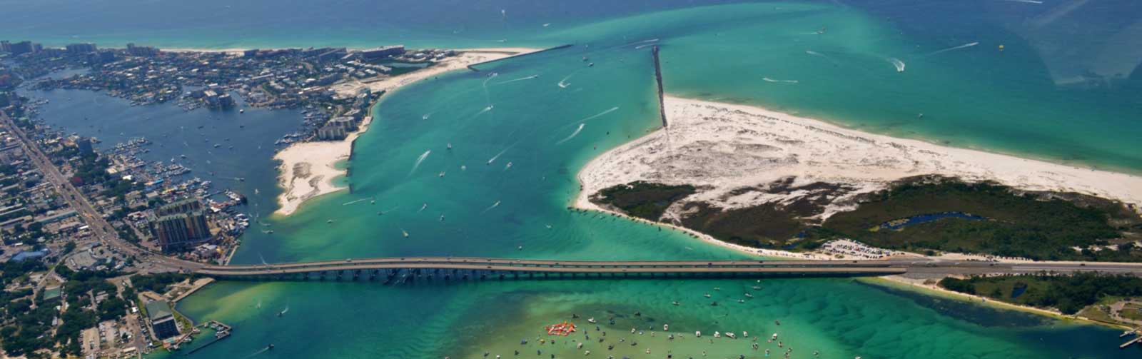 View of Destin from a Helicopter