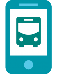 EC Rider Bus Icon on a Mobile Phone